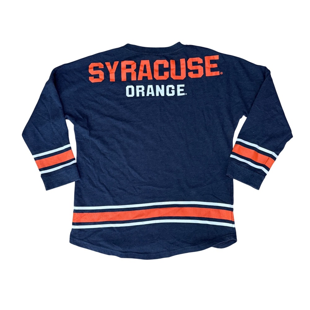 Colosseum Syracuse Orange Shirt Womens Large Long Sleeve Jersey Navy Blue